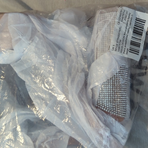 ASOS DESIGN Noun platform barely there embellished heeled sandals- 7 - Picture 2 of 11